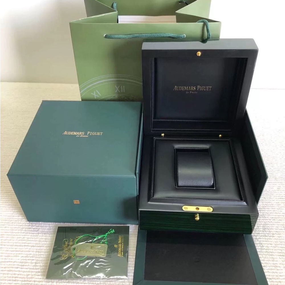 Audemars Piguet Black and Dark Green Luxury Watch Box Set